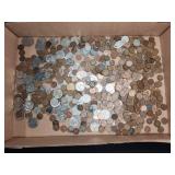 Loose US and Foreign Coins, Mixed Denominations