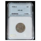 1936-D Buffalo Nickel MS-66 NNC Certified