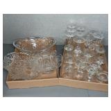 Glass Stemware and Serving Bowls