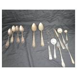 Sterling silver flatware assortment, marked 1909