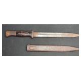 Steel Bayonet w/ Scabbard, 15"L