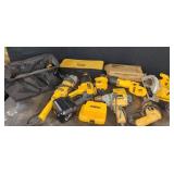 DeWalt cordless power tool lot with bags