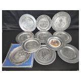 (11) Bicentennial Pewter Plates