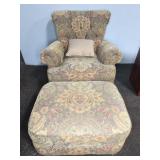 Flexsteel Chair and Ottoman, 36" x 31" x 37"