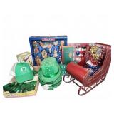 Holiday Decor Lot with Nativity and St. Patrick