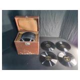 Decca 78 RPM Records Collection with Storage Box