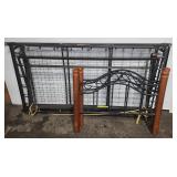 Metal and Wood Bed Frame with Springs