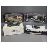 4 Die-Cast Model Cars, 1:18 Scale, Mixed