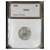 1935 Buffalo Nickel MS64 PCI Certified