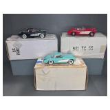 3 Die-Cast Chevrolet Corvette Model Cars
