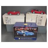 Franklin Mint Corvette Model Cars Set of 3
