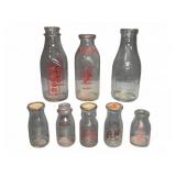 Glass Milk Bottles, Genesee Co. Dairies
