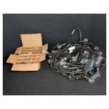 String light set with bulbs and spare box