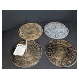 4 Henri Zodiac Brass Sundials