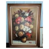 Floral painting, 30" w x 42" t