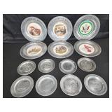 American Revolution Commemorative Pewter Plates