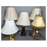 Table Lamps, Set of Five, Max 32"T