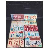 10 US State License Plates, 1976-1979