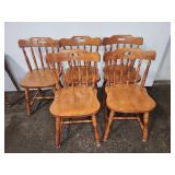 (5) Wood Spindle-Back Chairs