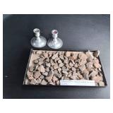 Kirk Stieff pewter candlesticks and pottery