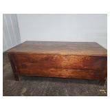 Wood storage chest bench