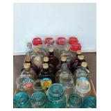 Glass Jars and Bottles some  with Cork Stoppers