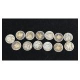 1916 - 1921 Mercury Dimes (13 total)