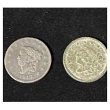 1817 & 1839 US Large Cents