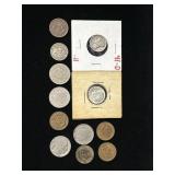 (12) Mixed coins