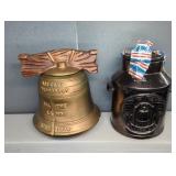 Bicentennial Liberty Bell and Milk Can Decanters