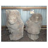 24" Tall Concrete Mold Kissing Dutch Boy/Girl Set