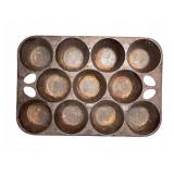 Cast Iron Popover Pan w/ 12 Cups, 11ï¿½x8ï¿½