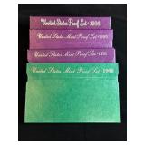 (4) U.S. Mint Proof Sets: 1986, 1990, 1991, 1998