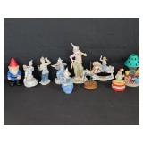 10 Porcelain Clown, Gnome, and Toy Figurine