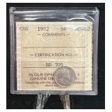 1902 Canada Nickel, ICCS MS-62