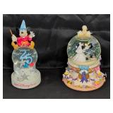 Disney Snow Globes Mickey 25th and Wedding Theme