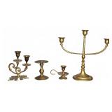 Vintage Brass Candle Holders