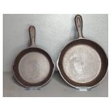 (2) Cast Iron Skillets, 6.5" and 9"