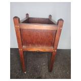 Wooden file cabinet stand with divider