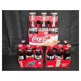 Three Coca-Cola 6-packs NFL Super Bowl World Cup