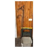Shepherds hooks, saw horses, and Galvanized Tub
