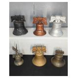 Six Cast Metal & Cast Iron berty Bell Banks
