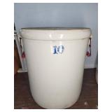 Stoneware 10-gallon crock with handles