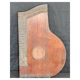Antique wooden zither string instrument