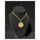 Walking Liberty Half Dollar Pendant in Bezel