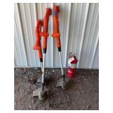 (3) B&D Elec. String Trimmers & Fire Extinguisher