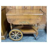 Lambert Hitchcock Drop-Leaf Tea Cart, 29"x19"x28