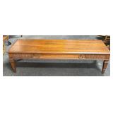 Heritage Wood Coffee Table, 60"x20"x16"