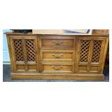 Drexel Wood Sideboard with Drawers and Cabinets