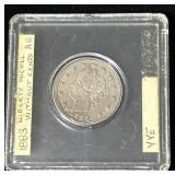 1883 "Without Cents" V Nickel